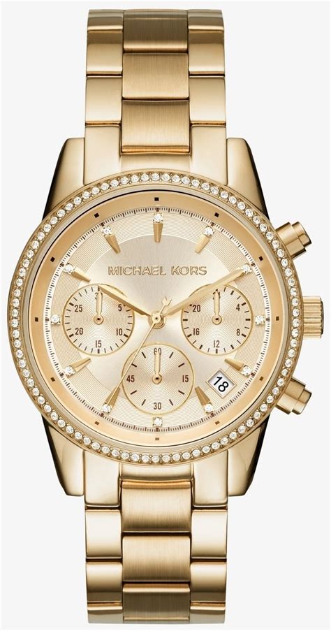 michael kors ritz chronograph gold|mk6484.